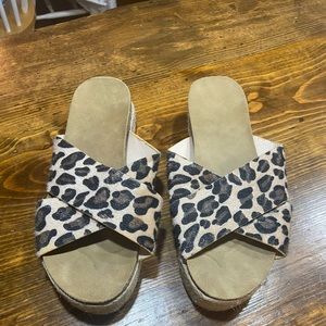 Leopard Platform Wedges